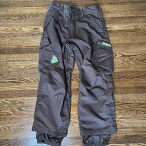 Burton Dryride Snowboard Pants Mens M Brown Skiing Adjustable Waist Winter Sport